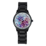 Blend Marbling Stainless Steel Round Watch