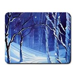 Landscape Outdoors Greeting Card Snow Forest Woods Nature Path Trail Santa s Village Small Mousepad
