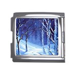 Landscape Outdoors Greeting Card Snow Forest Woods Nature Path Trail Santa s Village Mega Link Italian Charm (18mm)