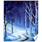 Landscape Outdoors Greeting Card Snow Forest Woods Nature Path Trail Santa s Village Canvas 20  x 24 