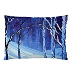 Landscape Outdoors Greeting Card Snow Forest Woods Nature Path Trail Santa s Village Pillow Case (Two Sides)