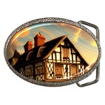 Village House Cottage Medieval Timber Tudor Split timber Frame Architecture Town Twilight Chimney Belt Buckles