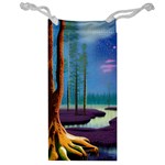 Artwork Outdoors Night Trees Setting Scene Forest Woods Light Moonlight Nature Jewelry Bag