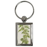 Watercolor Leaves Branch Nature Plant Growing Still Life Botanical Study Key Chain (Rectangle)