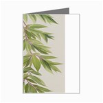 Watercolor Leaves Branch Nature Plant Growing Still Life Botanical Study Mini Greeting Card