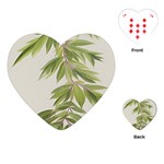 Watercolor Leaves Branch Nature Plant Growing Still Life Botanical Study Playing Cards Single Design (Heart)