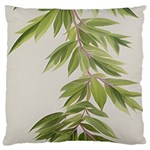 Watercolor Leaves Branch Nature Plant Growing Still Life Botanical Study Large Cushion Case (Two Sides)