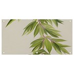 Watercolor Leaves Branch Nature Plant Growing Still Life Botanical Study Banner and Sign 4  x 2 