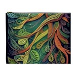Outdoors Night Setting Scene Forest Woods Light Moonlight Nature Wilderness Leaves Branches Abstract Cosmetic Bag (XL)
