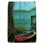 Boat Canoe Swamp Bayou Roots Moss Log Nature Scene Landscape Water Lake Setting Abandoned Rowboat Fi Removable Flap Cover (S)