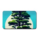 Pine Moon Tree Landscape Nature Scene Stars Setting Night Midnight Full Moon Medium Bar Mat