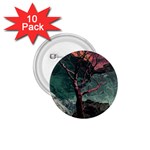 Night Sky Nature Tree Night Landscape Forest Galaxy Fantasy Dark Sky Planet 1.75  Buttons (10 pack)