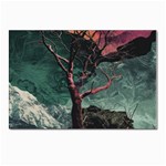 Night Sky Nature Tree Night Landscape Forest Galaxy Fantasy Dark Sky Planet Postcards 5  x 7  (Pkg of 10)