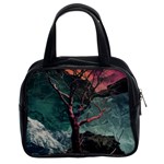 Night Sky Nature Tree Night Landscape Forest Galaxy Fantasy Dark Sky Planet Classic Handbag (Two Sides)