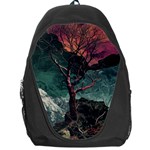 Night Sky Nature Tree Night Landscape Forest Galaxy Fantasy Dark Sky Planet Backpack Bag