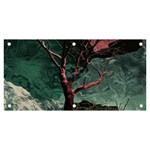 Night Sky Nature Tree Night Landscape Forest Galaxy Fantasy Dark Sky Planet Banner and Sign 6  x 3 