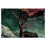 Night Sky Nature Tree Night Landscape Forest Galaxy Fantasy Dark Sky Planet Banner and Sign 6  x 4 
