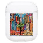 City New York Nyc Skyscraper Skyline Downtown Night Business Urban Travel Landmark Building Architec Soft TPU AirPods 1/2 Case