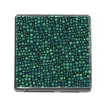 Squares cubism geometric background Memory Card Reader (Square 5 Slot)