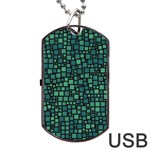 Squares cubism geometric background Dog Tag USB Flash (Two Sides)