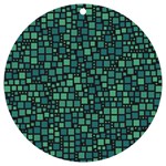 Squares cubism geometric background UV Print Acrylic Ornament Round