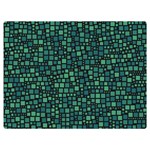 Squares cubism geometric background Premium Plush Fleece Blanket (Extra Small)