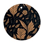 Background Pattern Leaves Texture Ornament (Round)