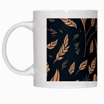 Background Pattern Leaves Texture White Mug