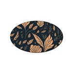 Background Pattern Leaves Texture Sticker Oval (10 pack)