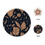 Background Pattern Leaves Texture Playing Cards Single Design (Round)