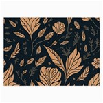 Background Pattern Leaves Texture Large Glasses Cloth (2 Sides)