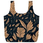 Background Pattern Leaves Texture Full Print Recycle Bag (XL)