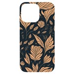 Background Pattern Leaves Texture iPhone 14 Pro Max Black UV Print Case