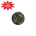 Green Camouflage Military Army Pattern 1  Mini Magnet (10 pack) 