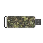 Green Camouflage Military Army Pattern Portable USB Flash (One Side)