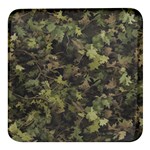 Green Camouflage Military Army Pattern Square Glass Fridge Magnet (4 pack)