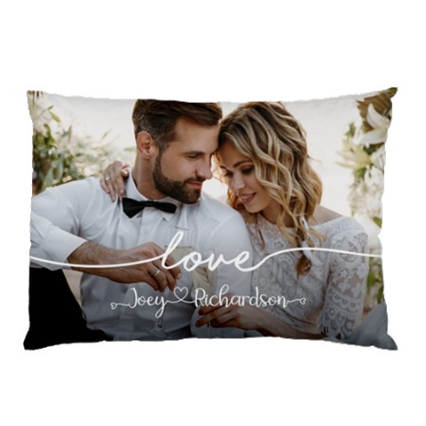 Personalized Love Couple Wedding Name Pillow Case Pillow Case (Two Sides) from ArtsNow.com Front