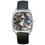 Woman in Space Square Metal Watch