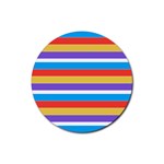 Stripes Pattern Design Lines Rubber Coaster (Round)
