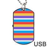 Stripes Pattern Design Lines Dog Tag USB Flash (Two Sides)
