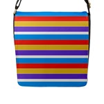 Stripes Pattern Design Lines Flap Closure Messenger Bag (L)