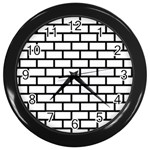 Bricks Wall Pattern Seamless Wall Clock (Black)