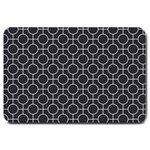 Geometric Pattern Design White Large Doormat