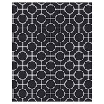 Geometric Pattern Design White Drawstring Bag (Small)