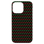 Geometric Pattern Design Line iPhone 14 Pro Max Black UV Print Case