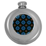 Flowers Pattern Floral Seamless Round Hip Flask (5 oz)