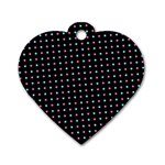 Pattern Dots Dot Seamless Dog Tag Heart (Two Sides)