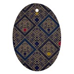 Pattern Seamless Antique Luxury Oval Ornament (Two Sides)