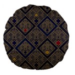 Pattern Seamless Antique Luxury Large 18  Premium Flano Round Cushions