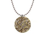 Marble Texture Pattern Seamless 1  Button Necklace